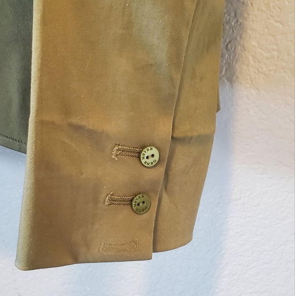 Gene Meyer Women's Classic Olive Green Stretch Fitted Blazer Jacket Size Small - Picture 3 of 7